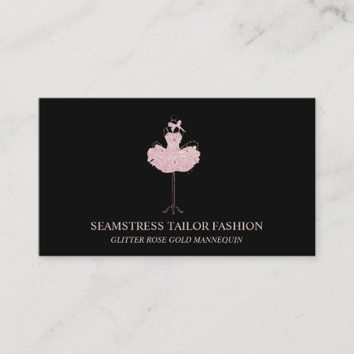 SEAMSTRESS TAILOR MANNEQUIN Rose gold Business Card