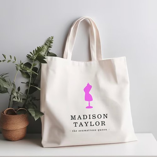 Seamstress Tailor  Pink Mannequin Tote Bag