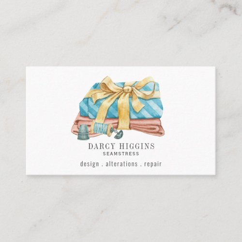 Seamstress Tailor Thimble Thread Business Card
