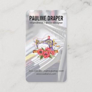 Seamstress Tailor Vintage Sewing Machine Business Card