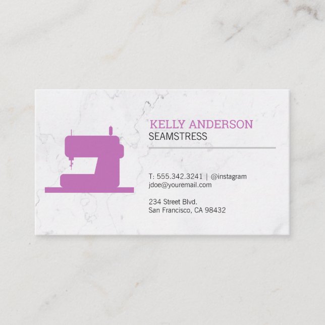 Seamstress | Wardrobe Designer Business Card (Front)