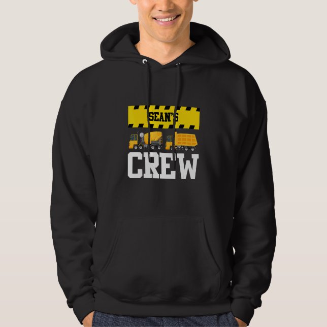 Sean Construction Crew Custom Dumptruck Dump Truck Hoodie (Front)