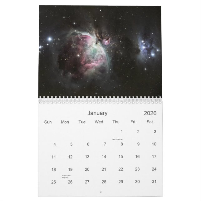 Sean Parker's 2013 Astro Calendar (Jan 2026)
