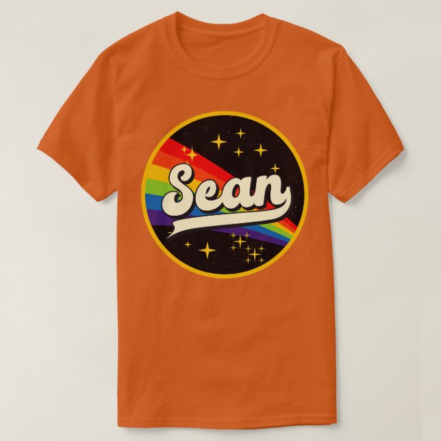 Sean Rainbow In Space Vintage Style T-Shirt (Design Front)
