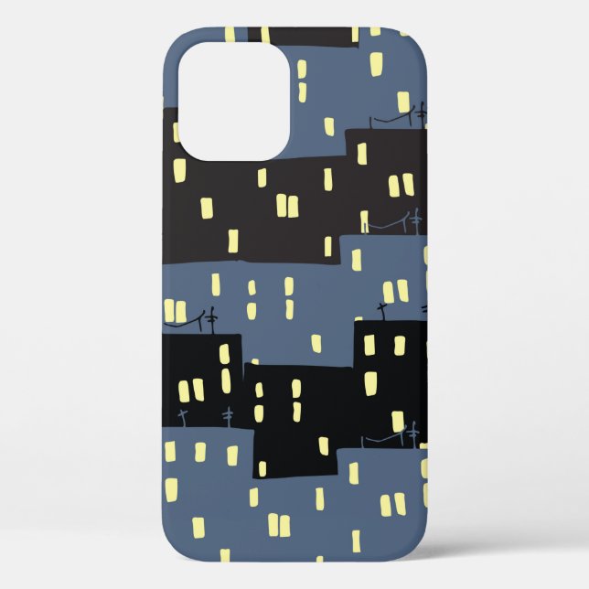 Seanless pattern with a city at night.  Case-Mate iPhone case (Back)