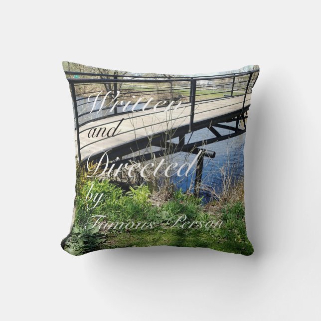 seaons bridge landscape throw pillow (Front)