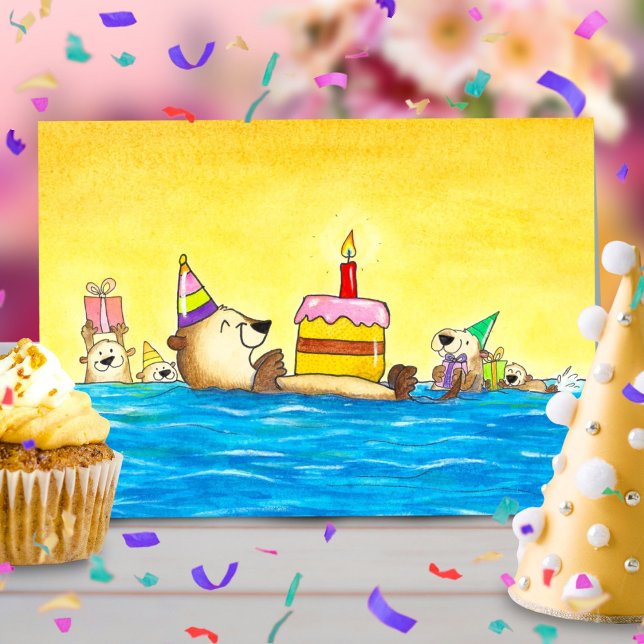 Seaotter Birthday Greeting Card (Creator Uploaded)
