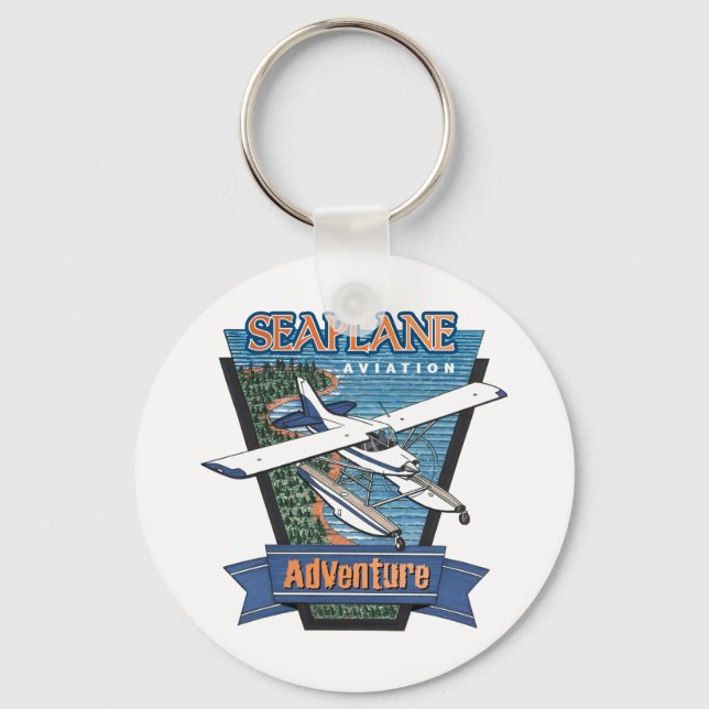 Seaplane Aviation Adventure Keychain (Front)