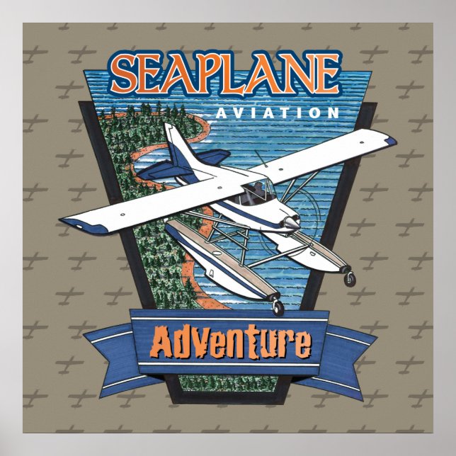 Seaplane Aviation Adventure Poster (Front)