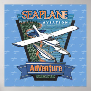 Seaplane Aviation Adventure Poster