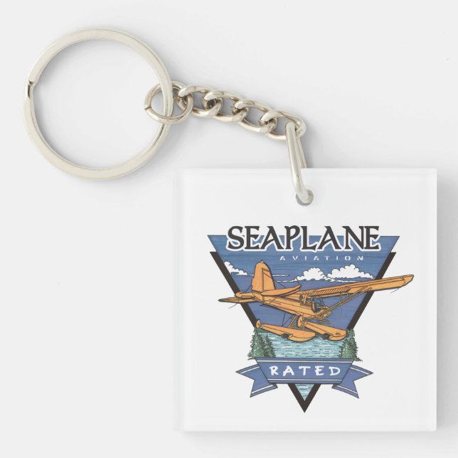 Seaplane Aviation Rated Keychain (Front)