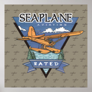 Seaplane Aviation Rated Poster
