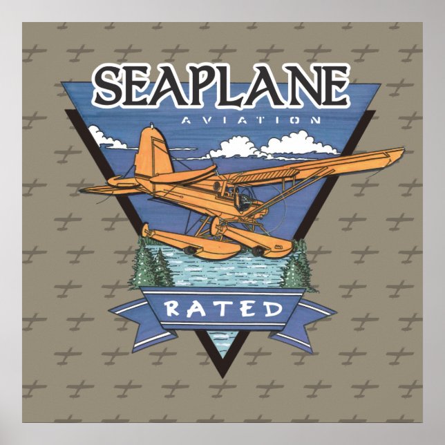 Seaplane Aviation Rated Poster (Front)