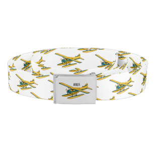 Seaplane cartoon illustration belt