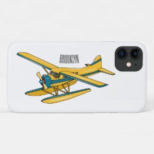 Seaplane cartoon illustration iPhone 11 case