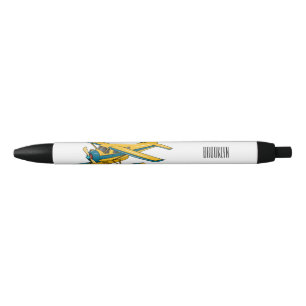 Seaplane cartoon illustration pen