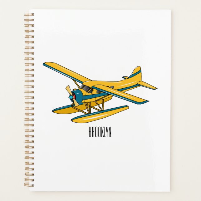 Seaplane cartoon illustration  planner (Front)
