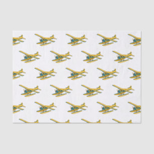 Seaplane cartoon illustration  tissue paper
