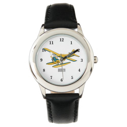 Seaplane cartoon illustration watch