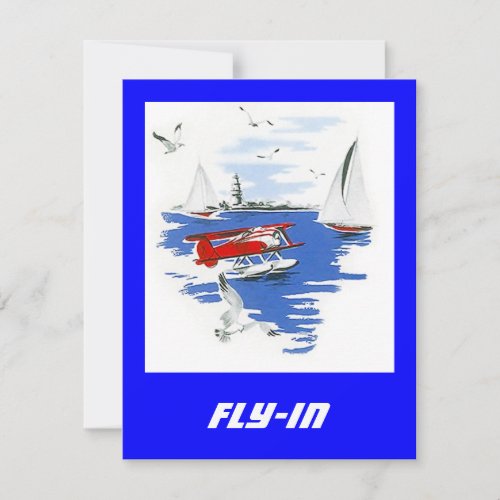 Seaplane Floatplane Fly-In Fly In Invitations