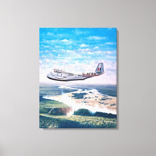 Seaplane over Victoria Falls Rhodesia canvas print