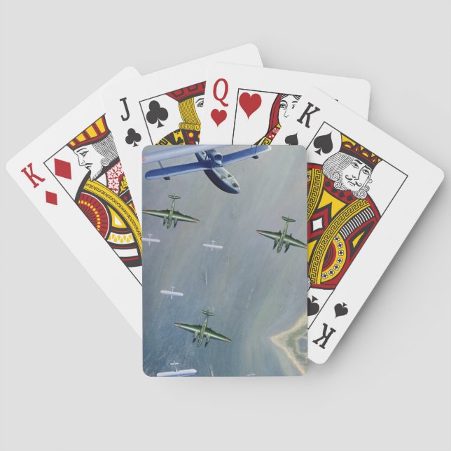 Seaplanes, 1933 (oil on canvas) poker cards (Back)