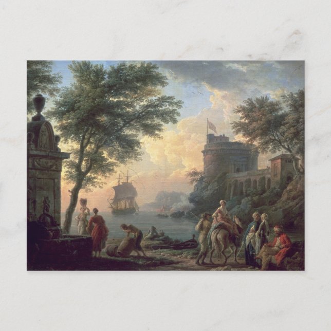 Seaport, 1763 postcard (Front)