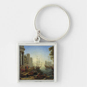 Seaport with the Embarkation of Saint Ursula Keychain