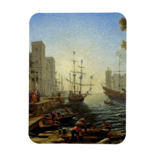Seaport with the Embarkation of Saint Ursula Magnet