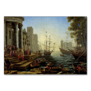 Seaport with the Embarkation of Saint Ursula  Table Number