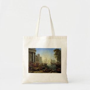 Seaport with the Embarkation of Saint Ursula Tote Bag