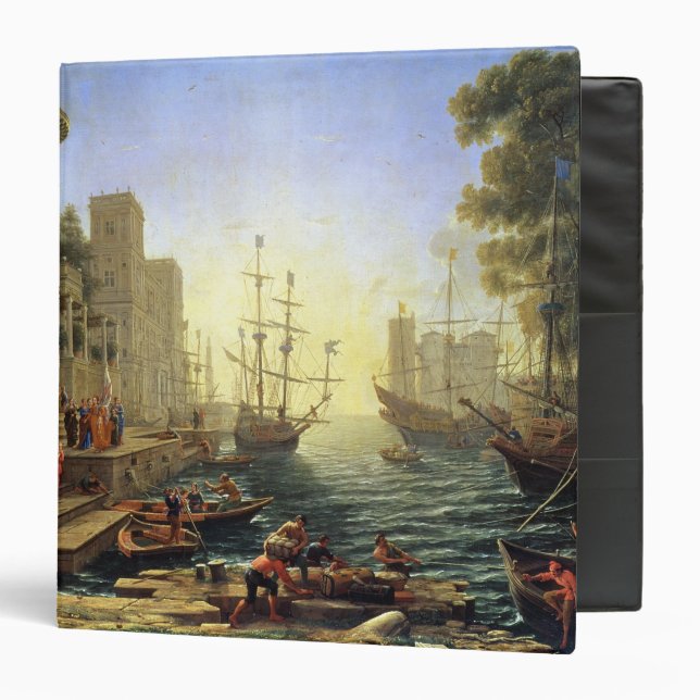 Seaport with the Embarkation of St. Ursula 3 Ring Binder (Front/Inside)