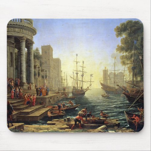 Seaport with the Embarkation of St Ursula Mouse Pad