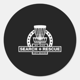 Search And Rescue Disc Golf  Classic Round Sticker