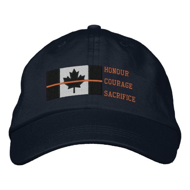Search and Rescue SAR Canadian Flag  Embroidered Baseball Cap (Front)