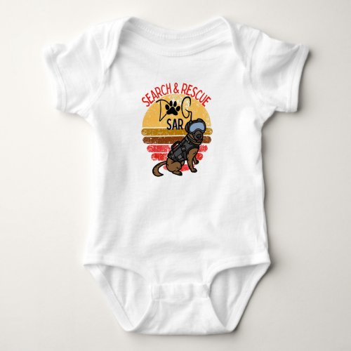 Search and Rescue SAR K_9 Professional Dogs Team  Baby Bodysuit