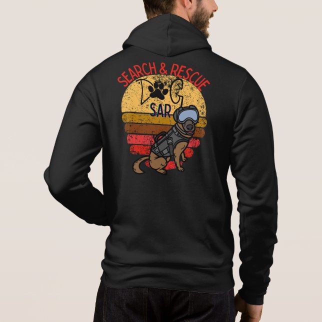 Search and Rescue SAR K-9 Professional Dogs Team  Hoodie (Back)