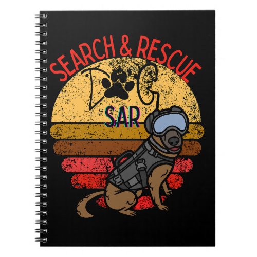 Search and Rescue SAR K_9 Professional Dogs Team  Notebook