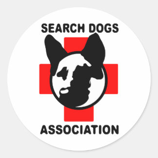 SEARCH DOG ASSOCIATION CLASSIC ROUND STICKER