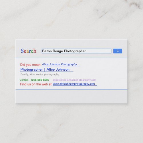 Search Engine Business Cards