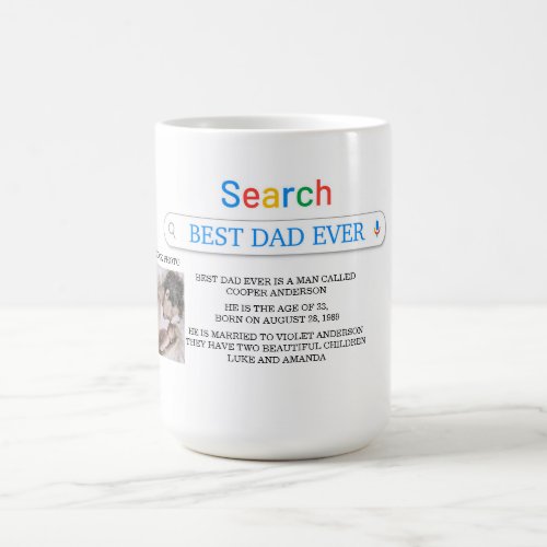 Search Engine Color Best Dad Ever Coffee Mug