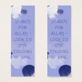 Search for Allah Islamic bookmark (Front & Back)
