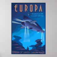 Search For Life On Jupiter's Moon Europa Poster at Zazzle