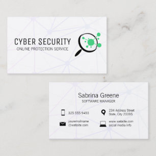 Search Logo Network AI Tech Circuitry Business Card