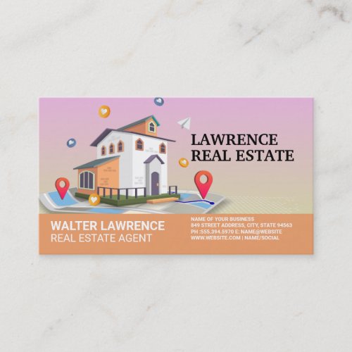 Search Map | Real Estate | Location Business Card