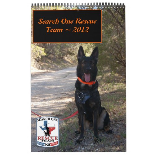 Search One Rescue Team 2012 calendar