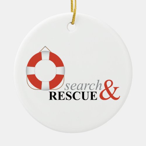 Search  Rescue Ceramic Ornament