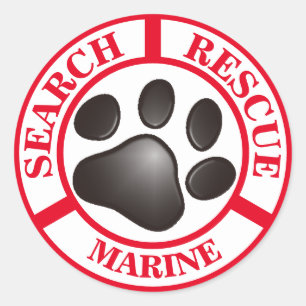 SEARCH&RESCUE CLASSIC ROUND STICKER