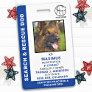 Search & Rescue Dog SAR K9 Custom Logo Photo ID Badge