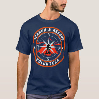 Search Rescue Volunteer Compass Mountain T-Shirt